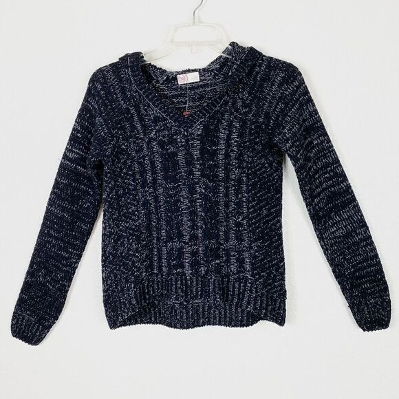 SO Black & Grey Marled Knit Hooded Sweater - Picture 3 of 7